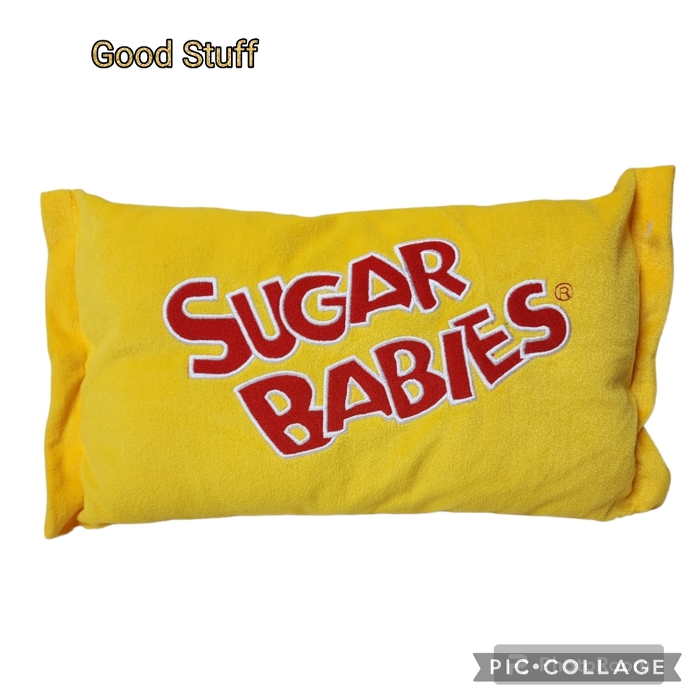Good Stuff mini pillow sugar babies yellow red stuffed candy decor